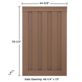 Trex Fencing Seclusions 6-ft H x 4-ft W Saddle Residential Composite Fence Gate with Hardware