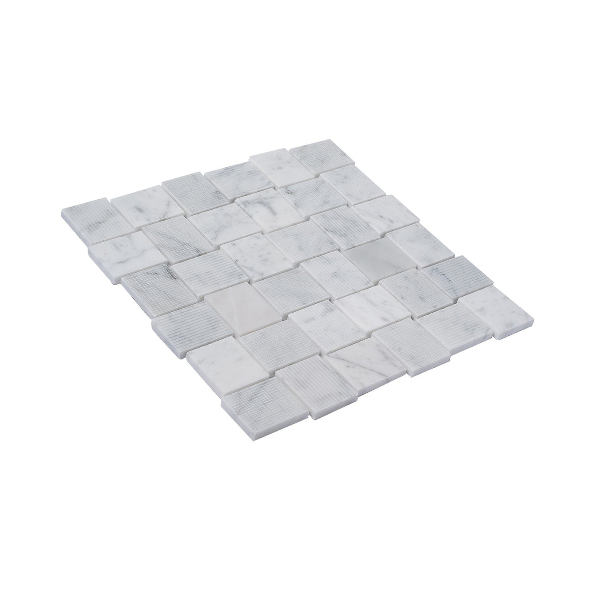 Apollo Tile Sparta Gray 11-in x 11-in Polished Natural Stone Marble Basketweave Patterned Floor and Wall Tile (4.13-sq. ft/ Carton)