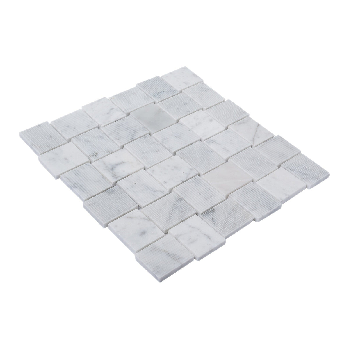 Apollo Tile Sparta Gray 11-in x 11-in Polished Natural Stone Marble Basketweave Patterned Floor and Wall Tile (4.13-sq. ft/ Carton)