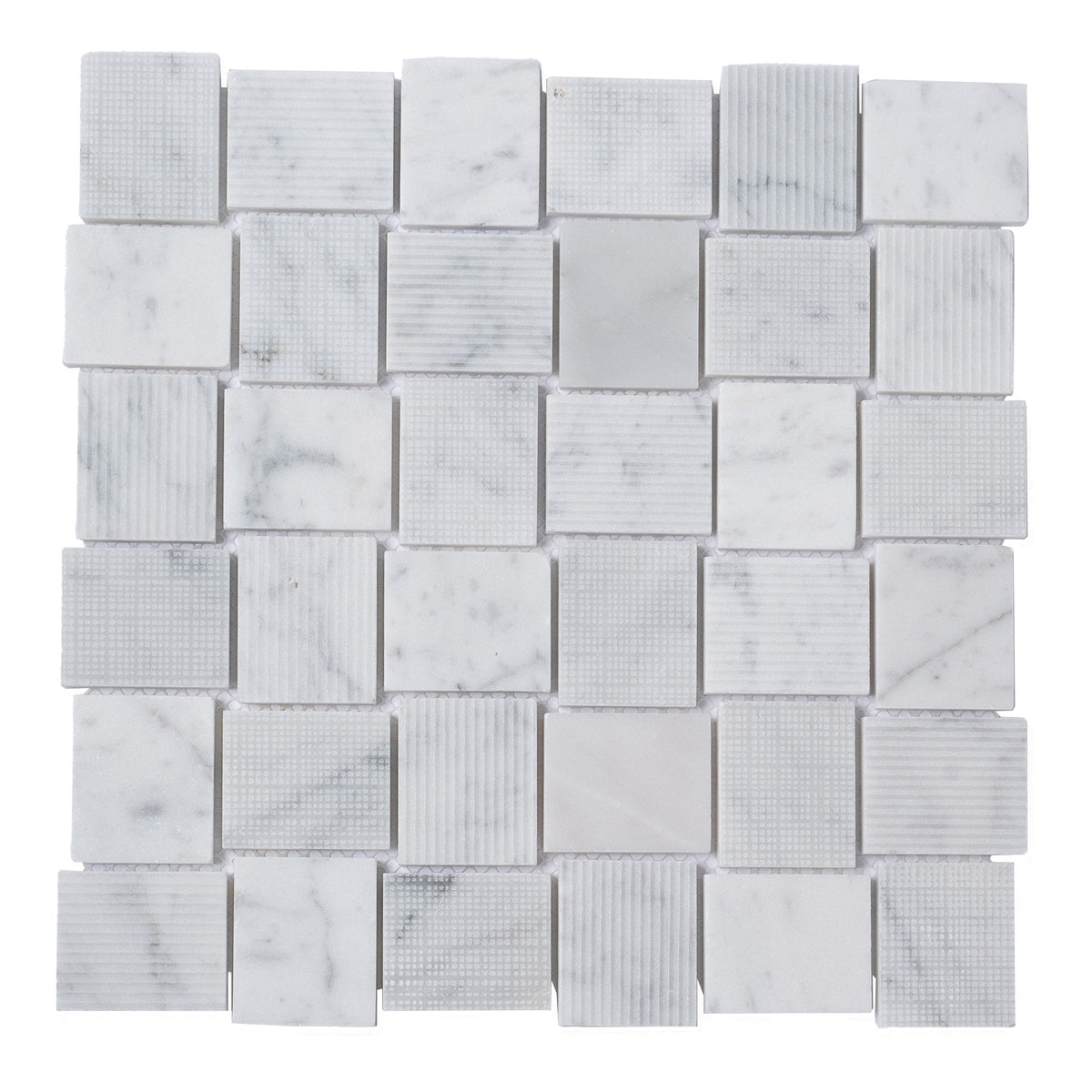 Apollo Tile Sparta Gray 11-in x 11-in Polished Natural Stone Marble Basketweave Patterned Floor and Wall Tile (4.13-sq. ft/ Carton)