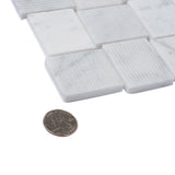 Apollo Tile Sparta Gray 11-in x 11-in Polished Natural Stone Marble Basketweave Patterned Floor and Wall Tile (4.13-sq. ft/ Carton)
