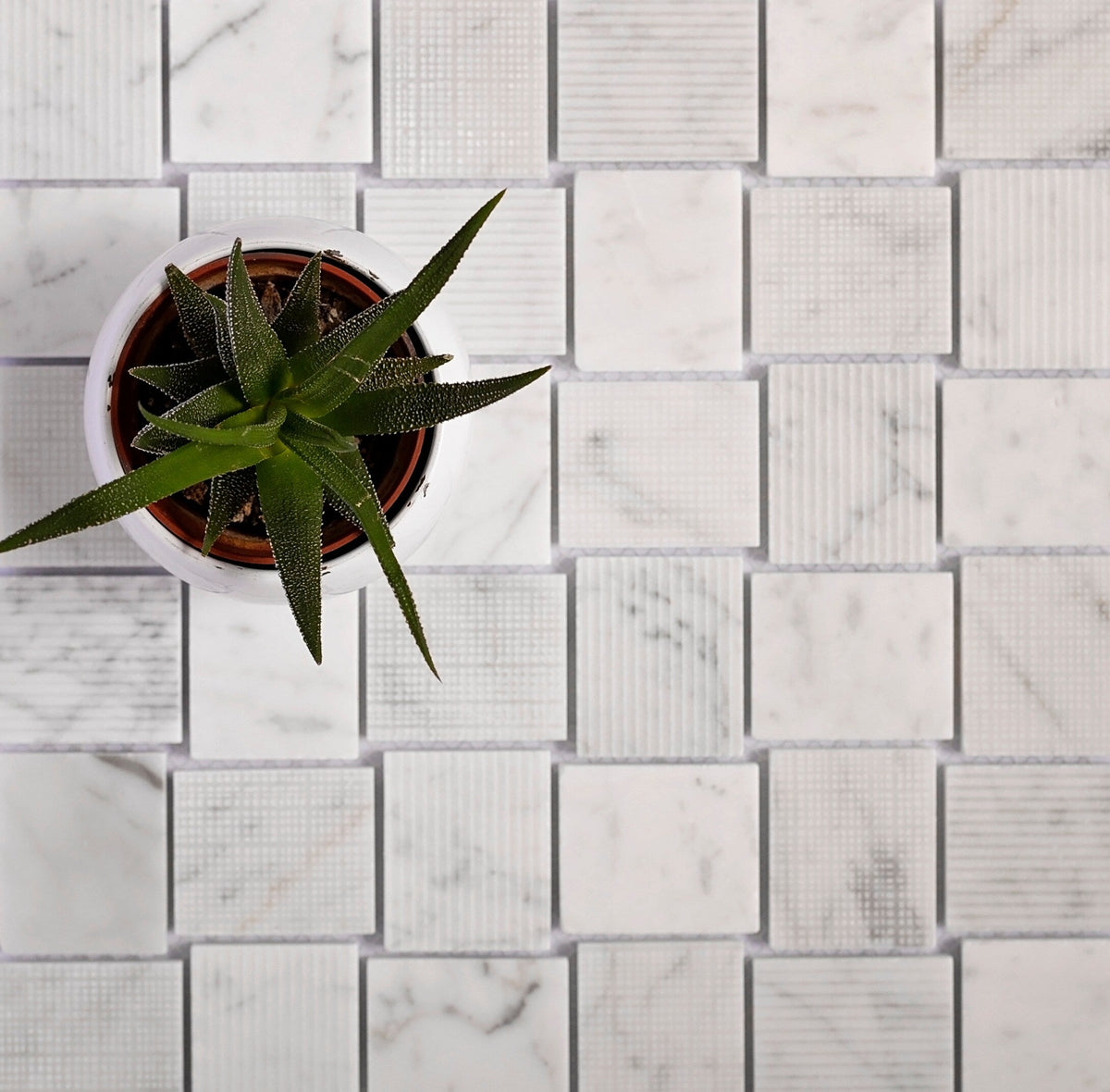 Apollo Tile Sparta Gray 11-in x 11-in Polished Natural Stone Marble Basketweave Patterned Floor and Wall Tile (4.13-sq. ft/ Carton)