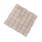 Apollo Tile (Sample) Sparta Beige 4-in x 4-in Multi-finish Marble Basketweave Mosaic Floor and Wall Tile