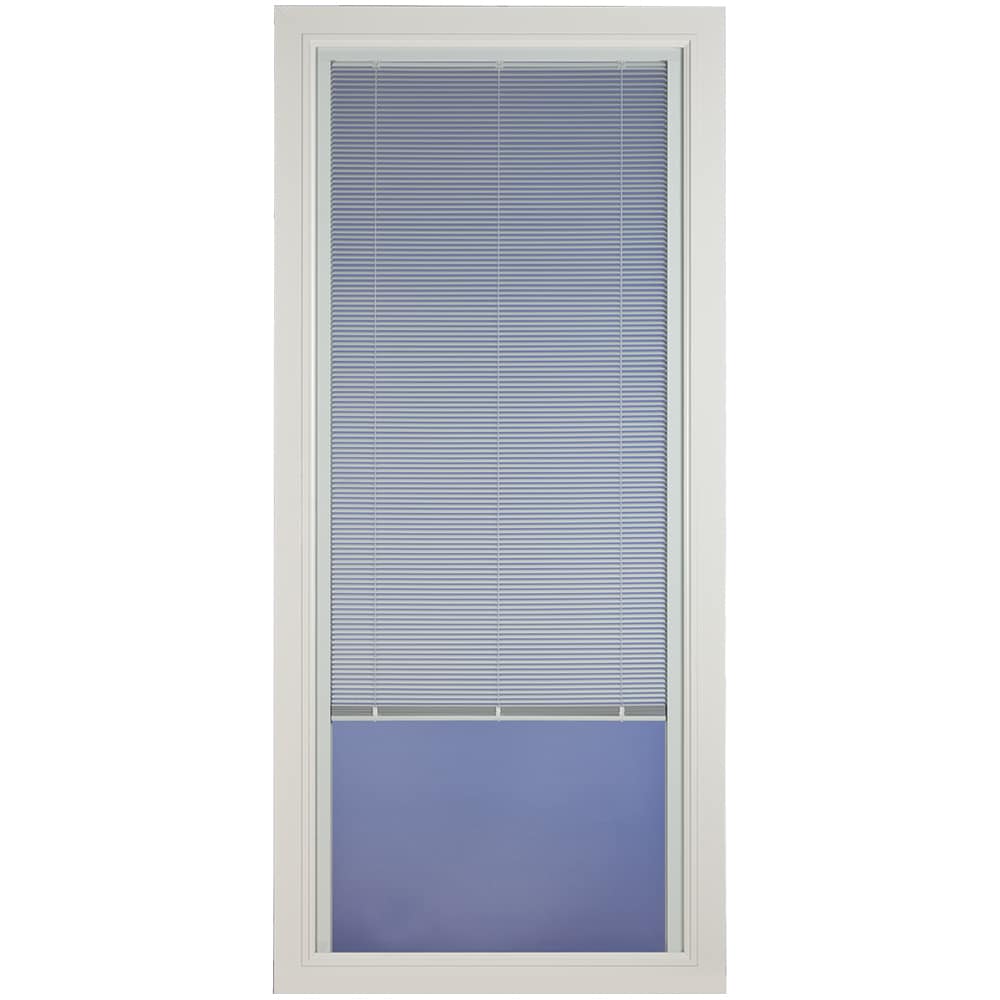 Pella Venetian 32-in x 81-in White Full-View Aluminum Storm Door