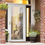 Pella Venetian 32-in x 81-in White Full-View Aluminum Storm Door