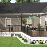 Freedom 2.5-in x 2.5-in x 6-ft Matte Black Aluminum Deck Post Extension