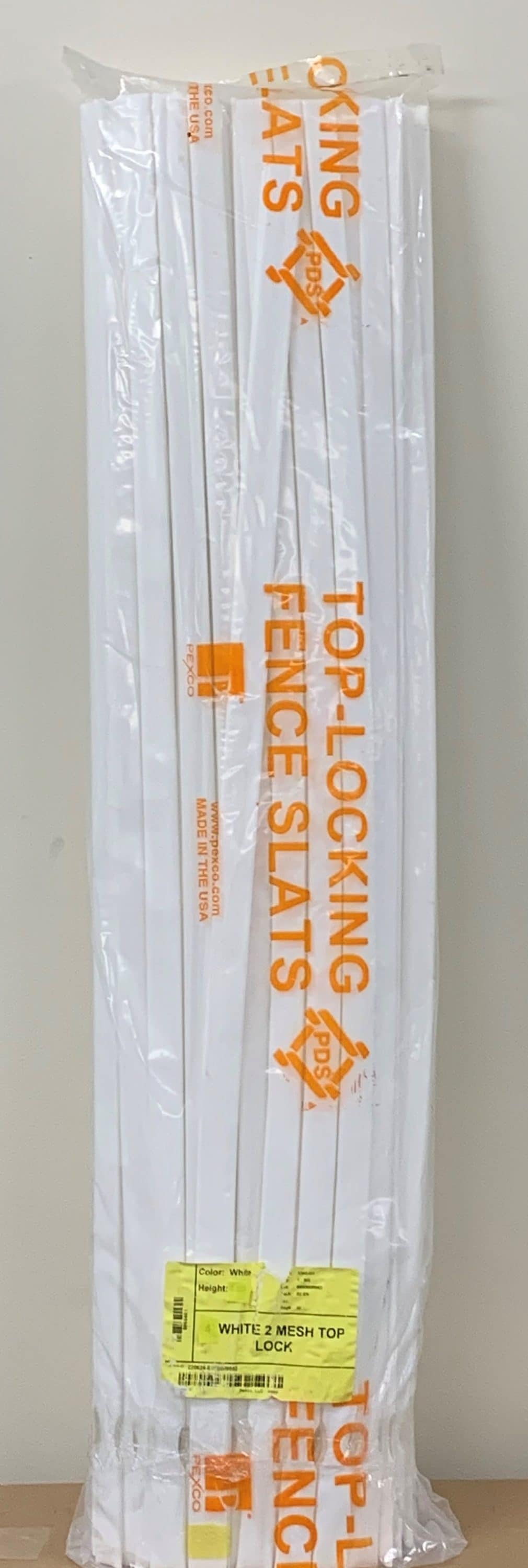 Pexco 8-ft H x 1-in W White Hdpe Chain Link Fence Slat 82-Pack