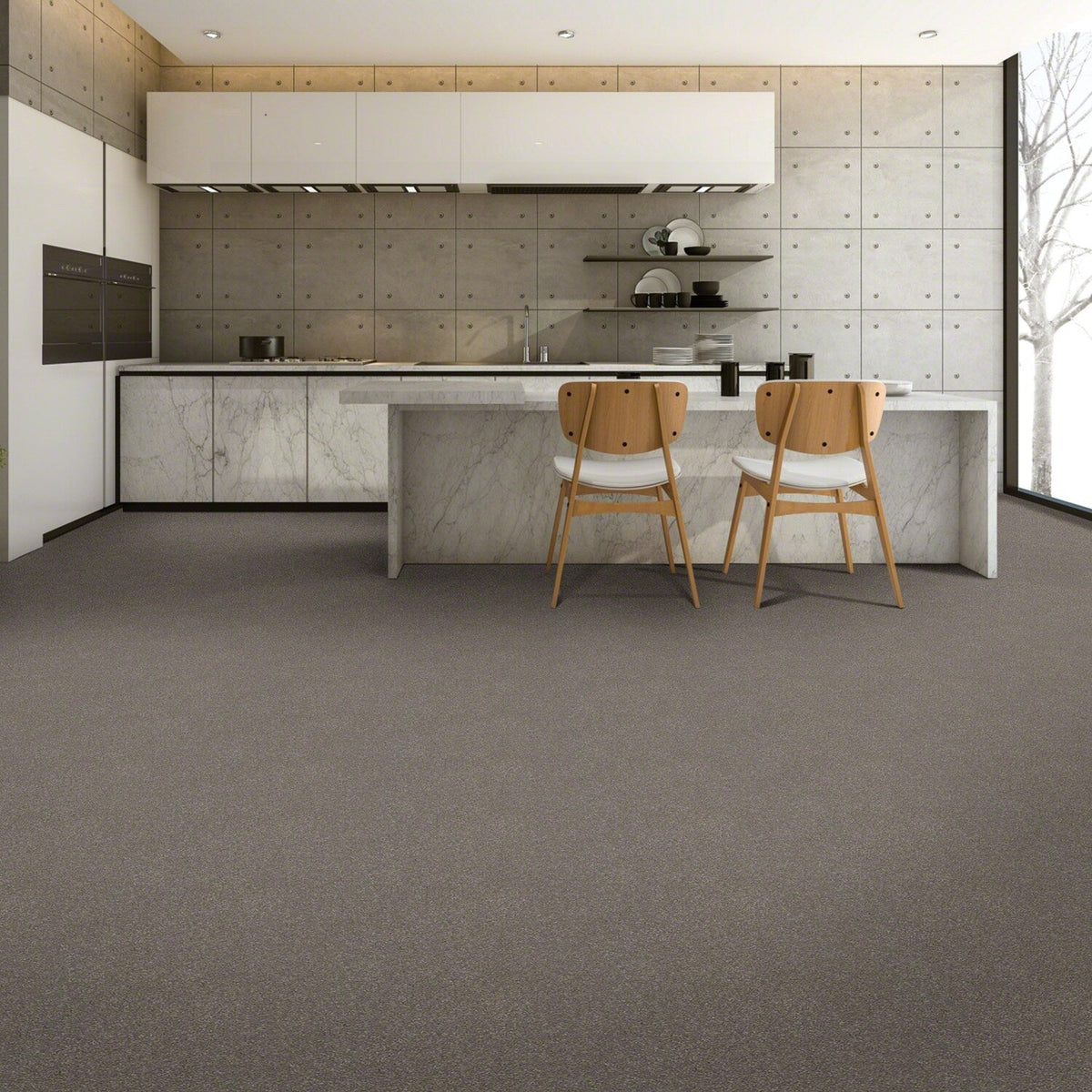 STAINMASTER Essentials Blue Diamonds III 15-ft Tree Bark Textured Carpet (Indoor)