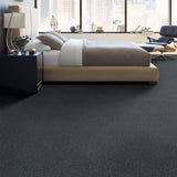STAINMASTER Essentials Blue Diamonds II 12-ft Iron Textured Indoor Carpet