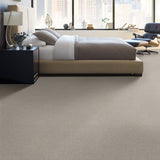 STAINMASTER Essentials Blue Diamonds III 15-ft Greige Textured Carpet (Indoor)