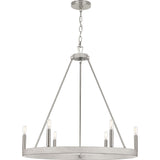 Progress Lighting Galloway 6-Light Brushed Nickel Farmhouse Chandelier