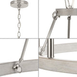 Progress Lighting Galloway 6-Light Brushed Nickel Farmhouse Chandelier