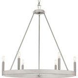 Progress Lighting Galloway 6-Light Brushed Nickel Farmhouse Chandelier