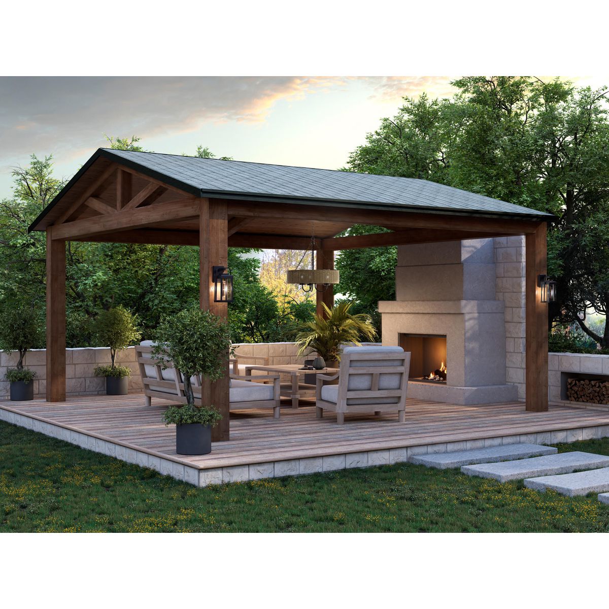 Progress Lighting Pembroke 3-Light Matte Black Coastal Indoor/Outdoor Chandelier