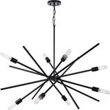 Progress Lighting Astra 8-Light Matte Black Modern/Contemporary Chandelier