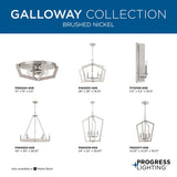 Progress Lighting Galloway 6-Light Brushed Nickel Farmhouse Chandelier