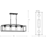 Progress Lighting Swansea 4-Light Matte Black Transitional Outdoor Chandelier