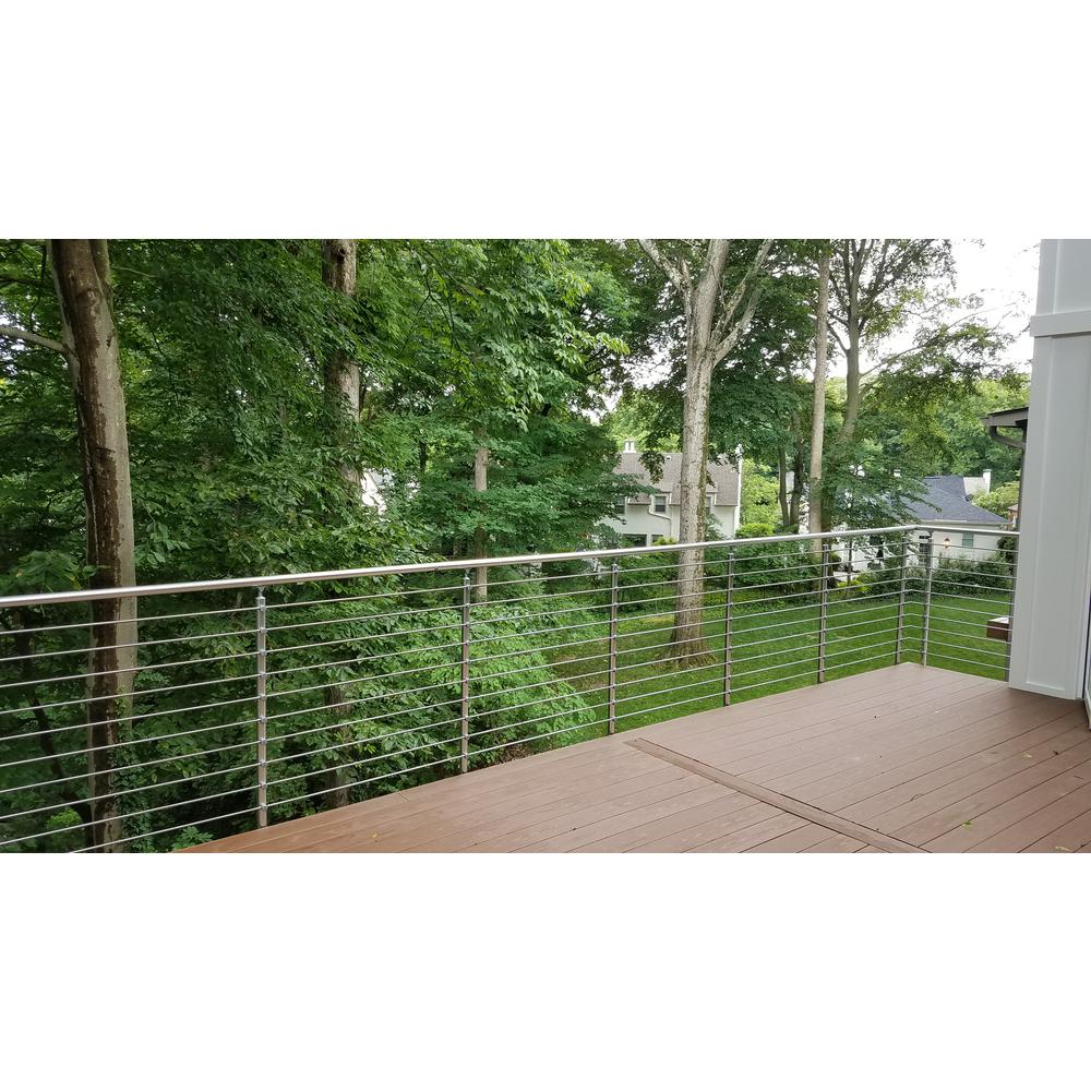 DOLLE 3/8-in x 79-in Prova Stainless Steel Round Deck Baluster (10-Pack)