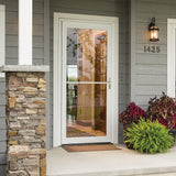 Pella Rolscreen 36-in x 81-in White Full-View Aluminum Storm Door