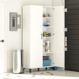 Ameriwood Home Flex 35.67-in W x 76.65-in H x 15.39-in D Freestanding Composite Wood Garage Cabinet in White