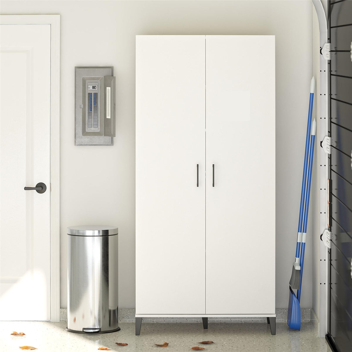Ameriwood Home Flex 35.67-in W x 76.65-in H x 15.39-in D Freestanding Composite Wood Garage Cabinet in White