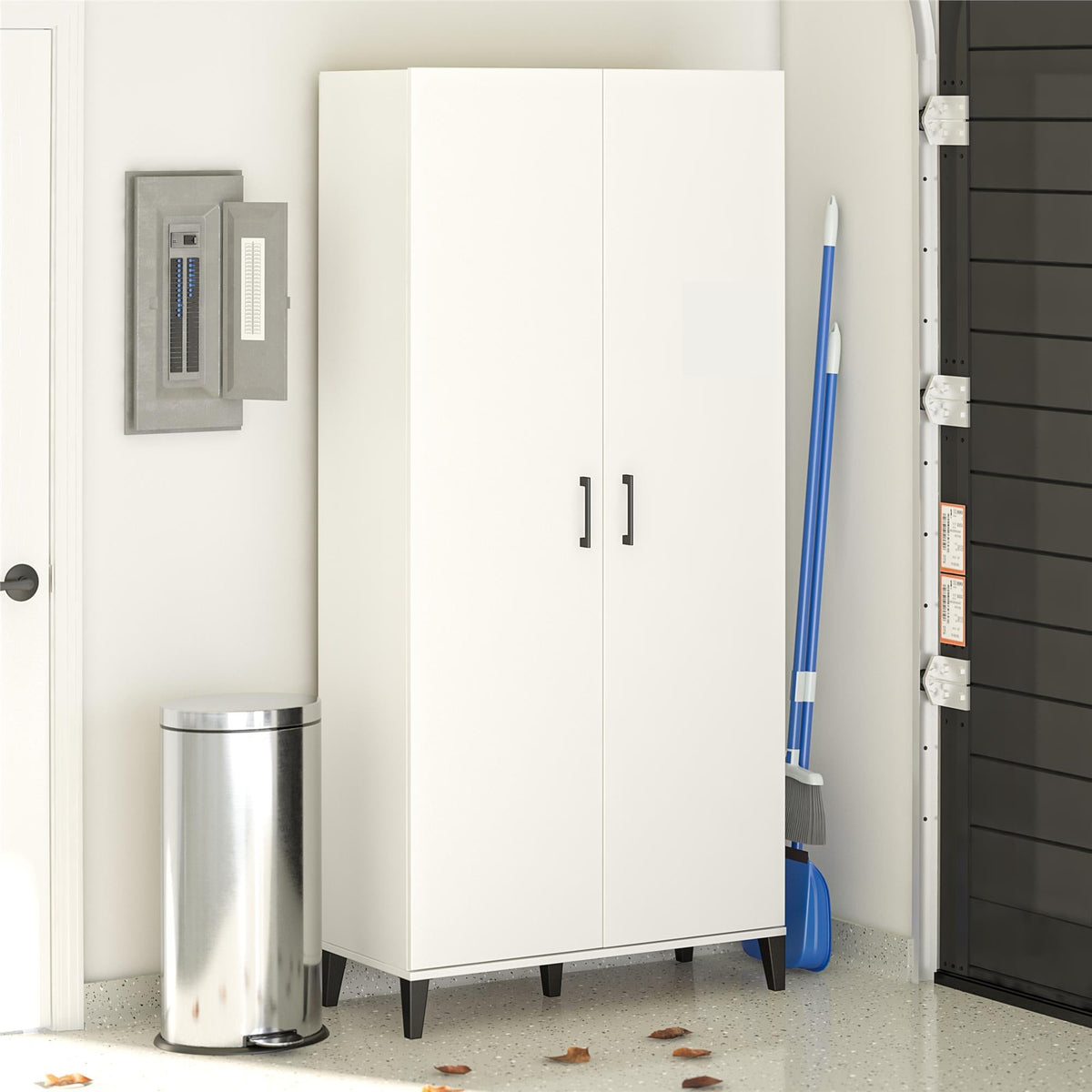 Ameriwood Home Flex 35.67-in W x 76.65-in H x 15.39-in D Freestanding Composite Wood Garage Cabinet in White