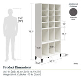 Ameriwood Home Flex 35.67-in W x 76.65-in H x 15.39-in D Freestanding Composite Wood Garage Cabinet in Gray