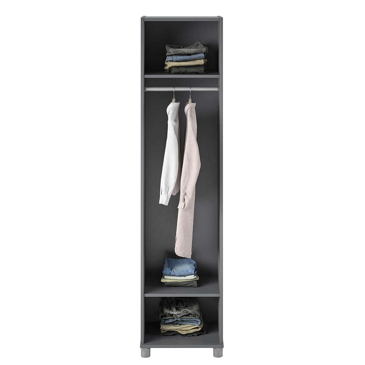 Ameriwood Home Camberly 18.23-in W x 74.25-in H x 15.4-in D Freestanding Composite Wood Garage Cabinet in Gray