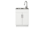 Style Selections 1-Basin Freestanding Utility Tub with Cabinet, Drain & Faucet