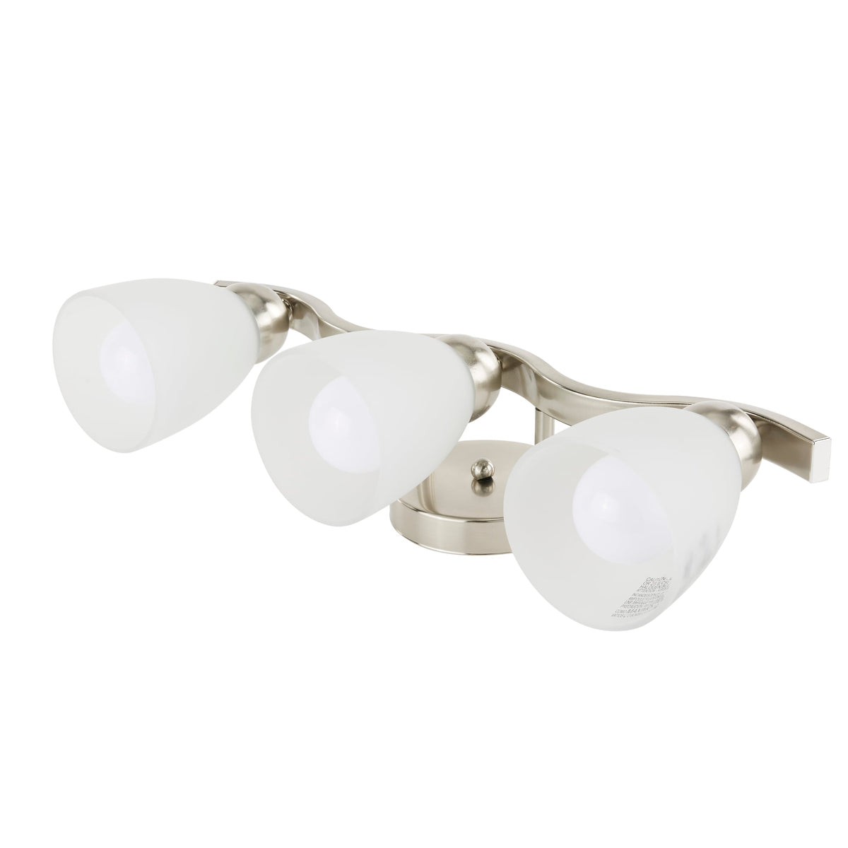 Portfolio Paces 3-Light Brushed Nickel Modern/Contemporary Vanity Light, 19.2-in Wide