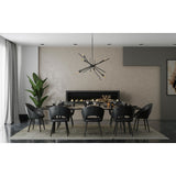 Progress Lighting Astra 8-Light Matte Black Modern/Contemporary Chandelier