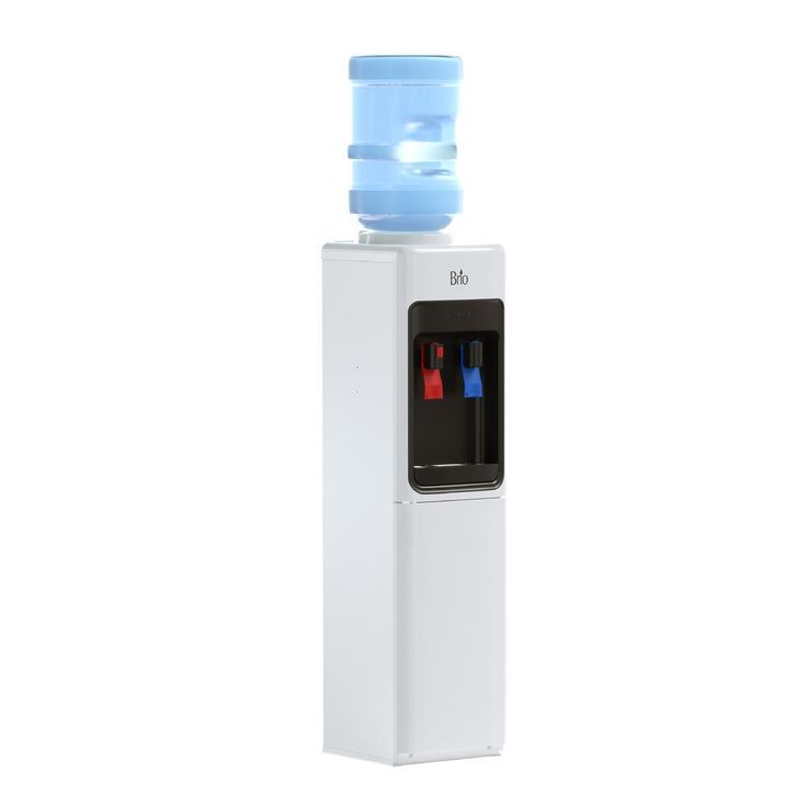 300 Series Slimline Top Loading Water Cooler Water Dispenser - Hot and Cold Water - White