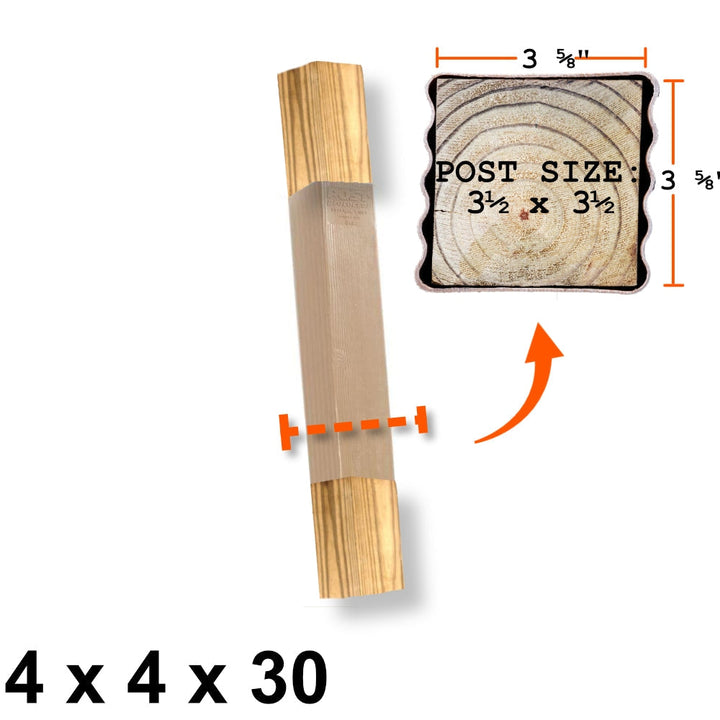 Post Protector Decay Protection 3.5-in x 3.5-in x 3-ft Cedar Tone Deck Post Sleeve