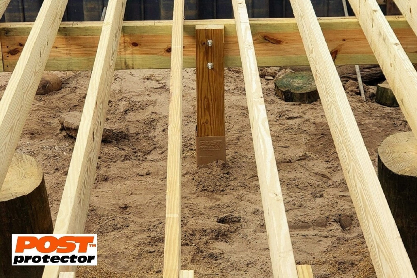 Post Protector Decay Protection 5.5-in x 5.5-in x 5-ft Cedar Tone Deck Post Sleeve