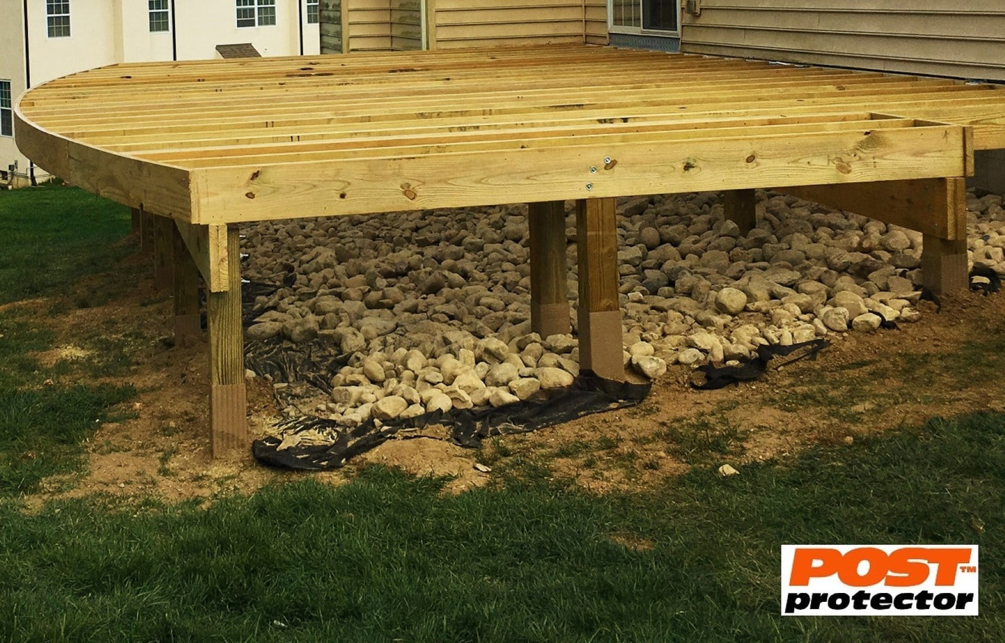 Post Protector Decay Protection 5.5-in x 5.5-in x 5-ft Cedar Tone Deck Post Sleeve