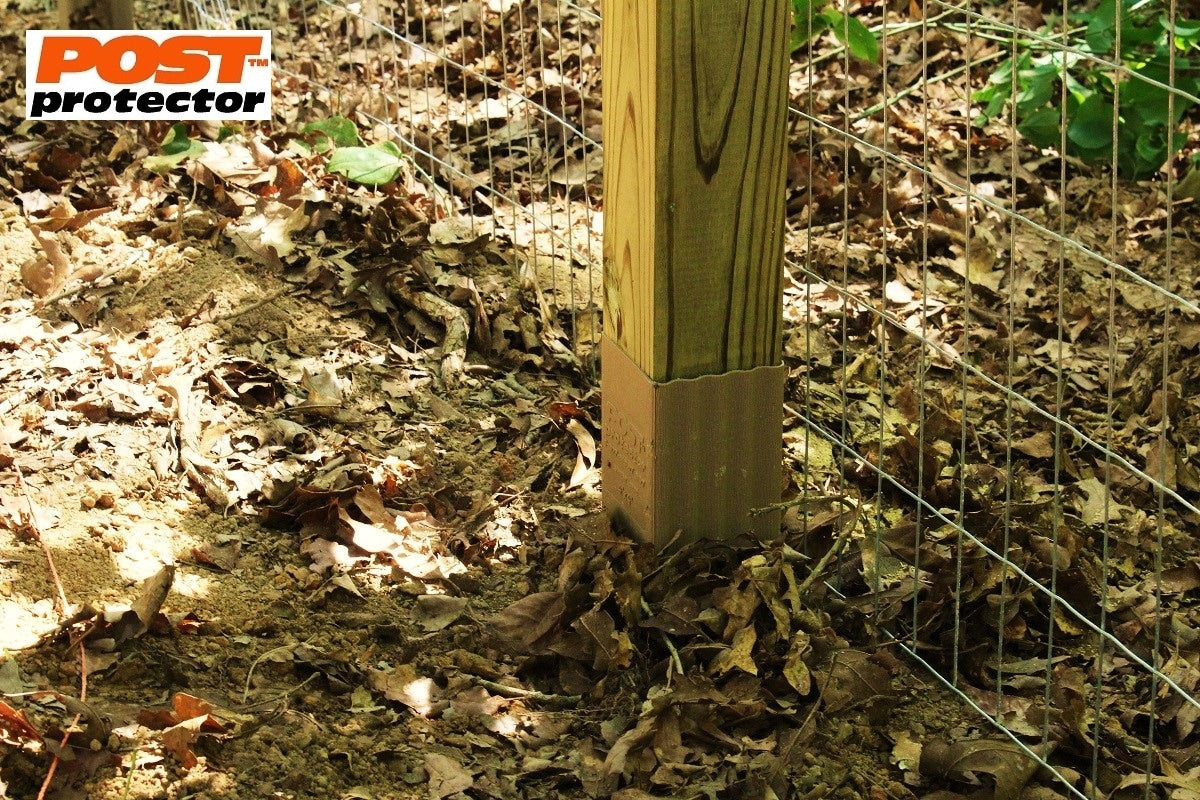 Post Protector Decay Protection 5.5-in x 5.5-in x 5-ft Cedar Tone Deck Post Sleeve