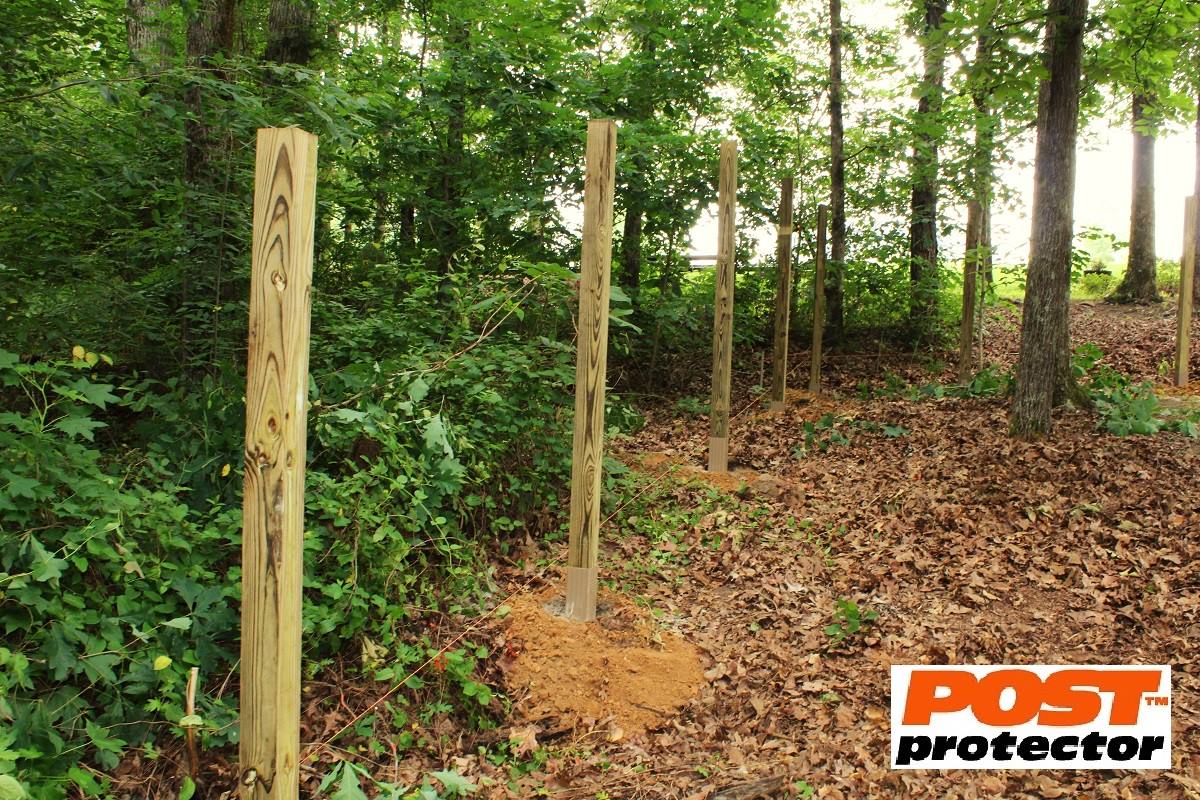 Post Protector Decay Protection 3.5-in x 3.5-in x 3-ft Cedar Tone Deck Post Sleeve