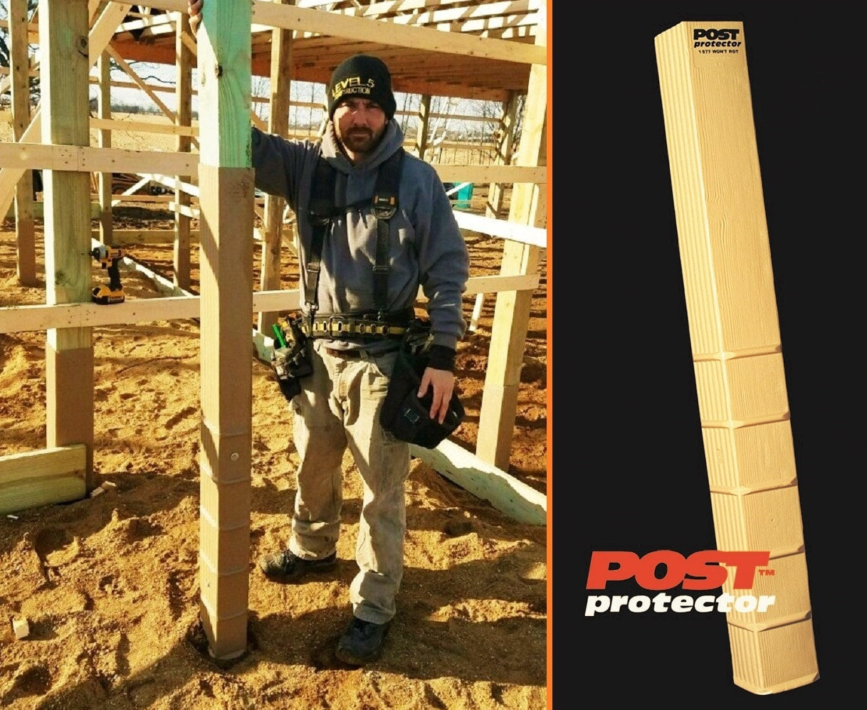 Post Protector Decay Protection 5.5-in x 5.5-in x 5-ft Cedar Tone Deck Post Sleeve