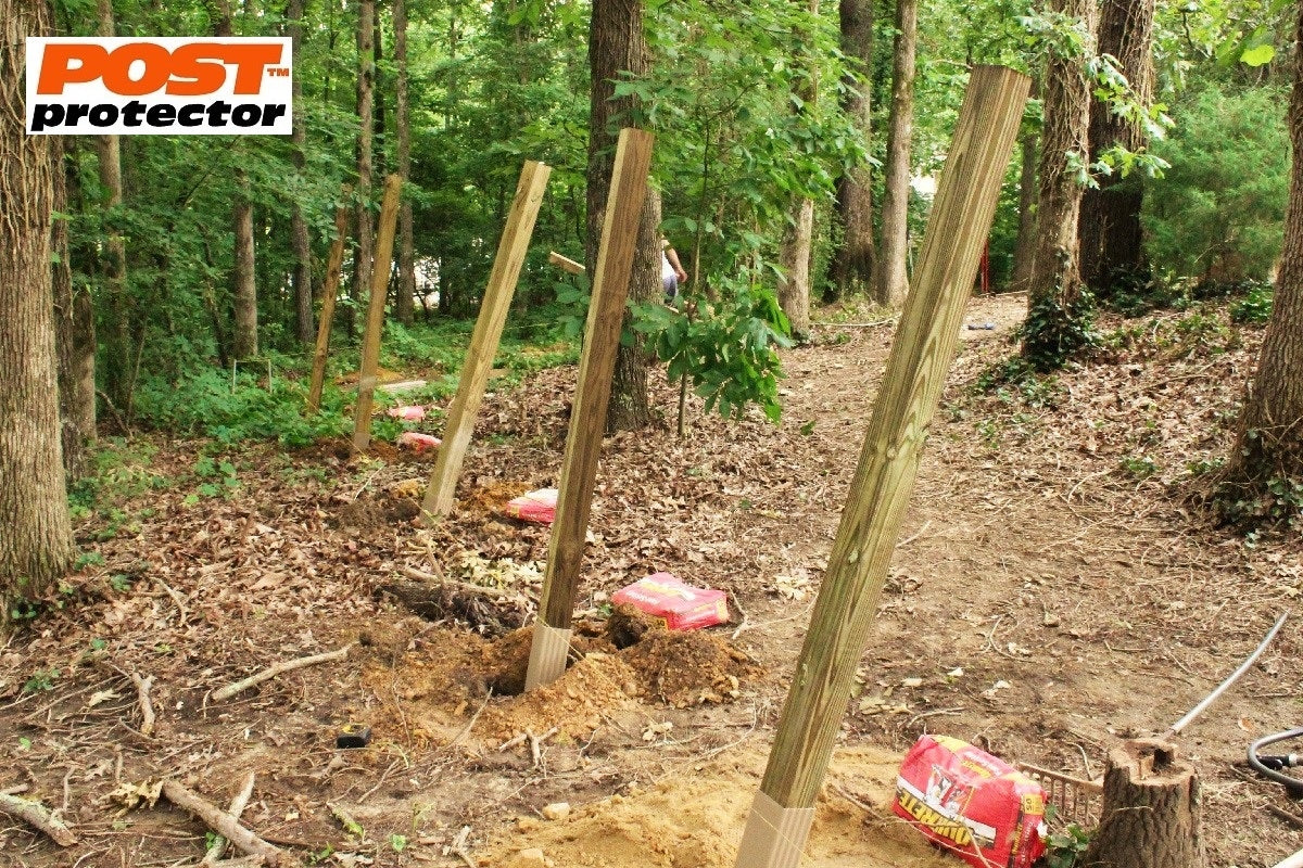 Post Protector Decay Protection 5.5-in x 3.5-in x 5-ft Cedar Tone Deck Post Sleeve