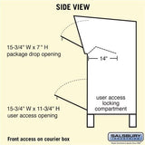 Blue Courier Box with Secure Locking Mechanism