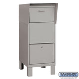 Gray Courier Box with Secure Locking Mechanism