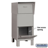 Gray Courier Box with Secure Locking Mechanism