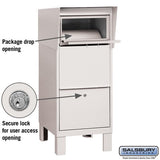 Durable White Courier Box with Secure Locking Mechanism