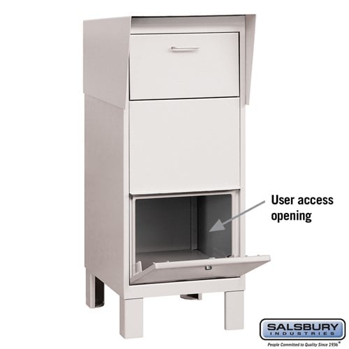 Durable White Courier Box with Secure Locking Mechanism