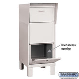Durable White Courier Box with Secure Locking Mechanism