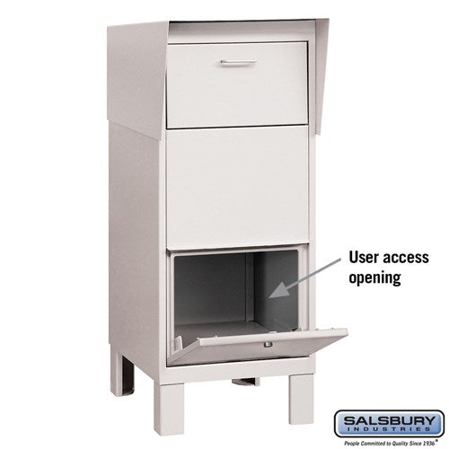 Durable White Courier Box with Secure Locking Mechanism