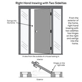 68.5 in. x 81.75 in. Internal Blinds Right-Hand Inswing Full Lite Clear Primed Steel Prehung Front Door with Sidelites - Super Arbor