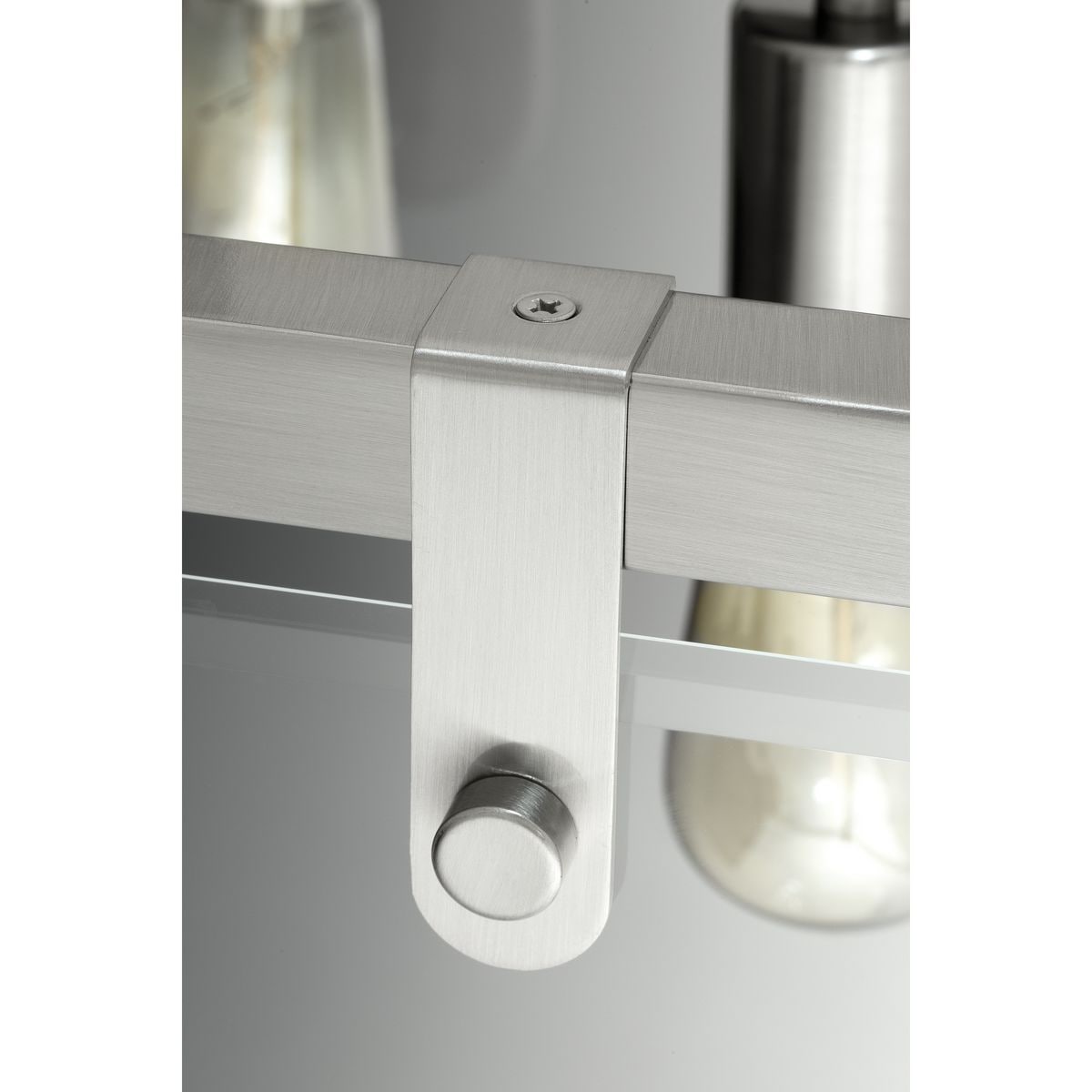 Progress Lighting Glayse 5-Light Brushed Nickel Linear Kitchen Island Light with Clear Beveled Glass