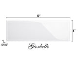 Giorbello (Sample) 4x12 Glass Subway Tiles Bright White 4-in x 12-in Glossy Glass Brick Subway Wall Tile