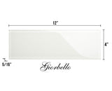 Giorbello (Sample) 4x12 glass subway tiles Agreeable Gray 4-in x 12-in Glossy Glass Brick Subway Wall Tile